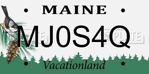MJ0S4Q Maine License Plate