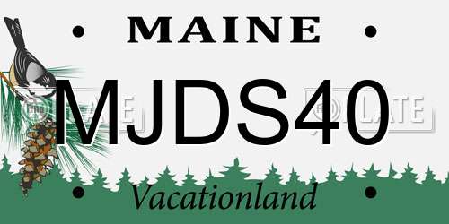 MJDS40 Maine License Plate