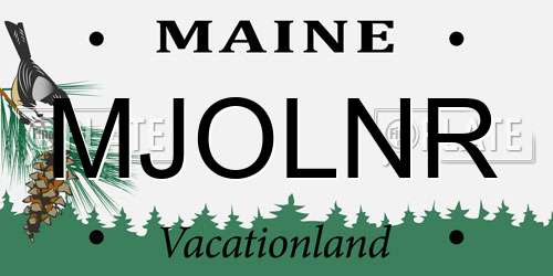 MJOLNR Maine License Plate