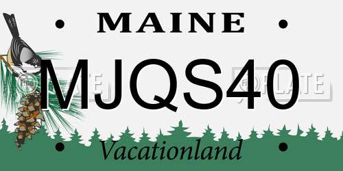 MJQS40 Maine License Plate