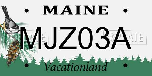 MJZ03A Maine License Plate