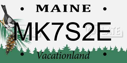 MK7S2E Maine License Plate