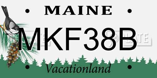 MKF38B Maine License Plate