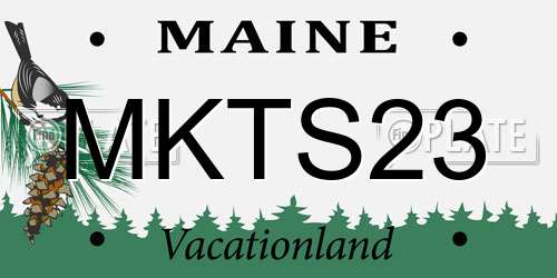 MKTS23 Maine License Plate