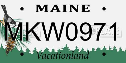 MKW0971 Maine License Plate