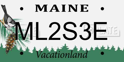 ML2S3E Maine License Plate