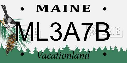 ML3A7B Maine License Plate