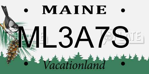 ML3A7S Maine License Plate