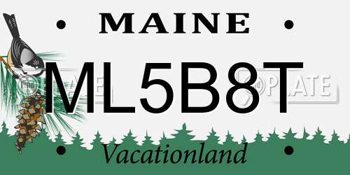 ML5B8T Maine License Plate
