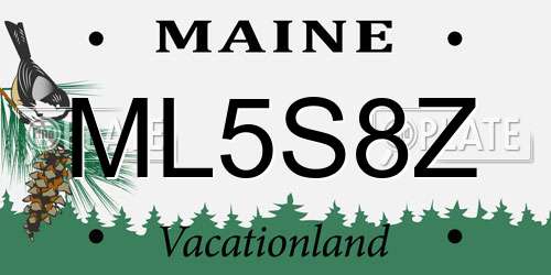ML5S8Z Maine License Plate