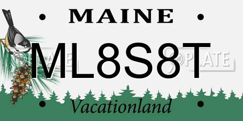 ML8S8T Maine License Plate