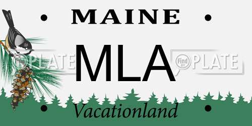 MLA Maine License Plate