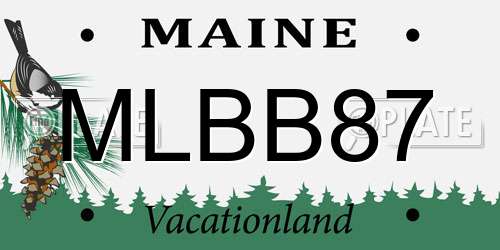 MLBB87 Maine License Plate