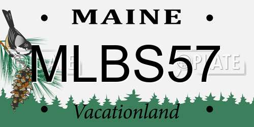 MLBS57 Maine License Plate
