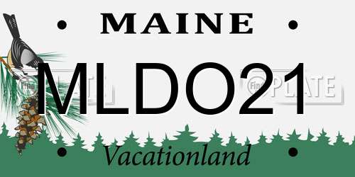 MLDO21 Maine License Plate