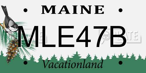 MLE47B Maine License Plate