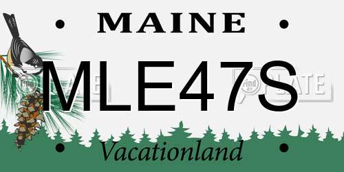 MLE47S Maine License Plate
