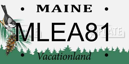 MLEA81 Maine License Plate