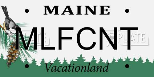 MLFCNT Maine License Plate