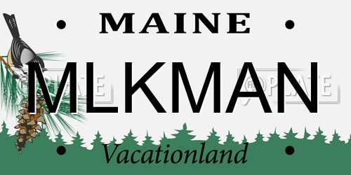 MLKMAN Maine License Plate