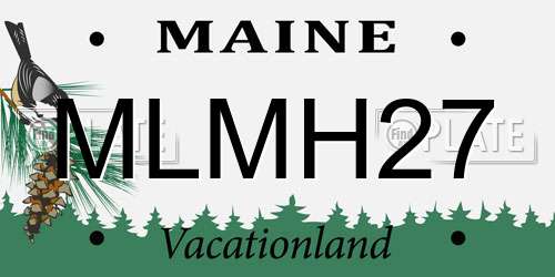 MLMH27 Maine License Plate