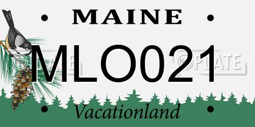 MLO021 Maine License Plate