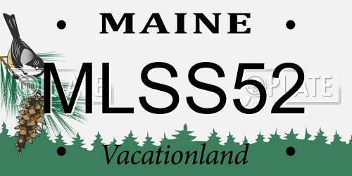 MLSS52 Maine License Plate