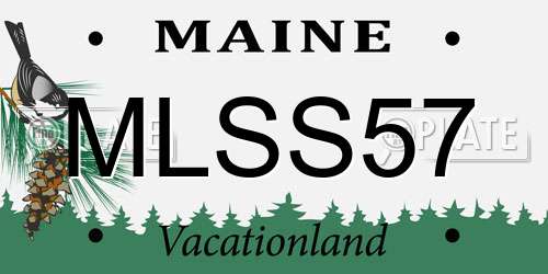 MLSS57 Maine License Plate