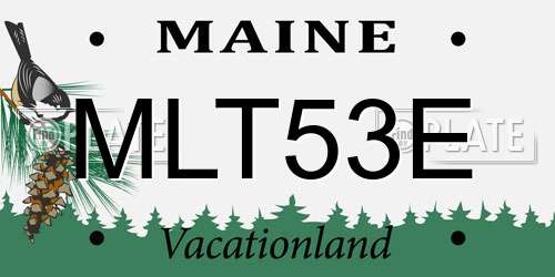MLT53E Maine License Plate