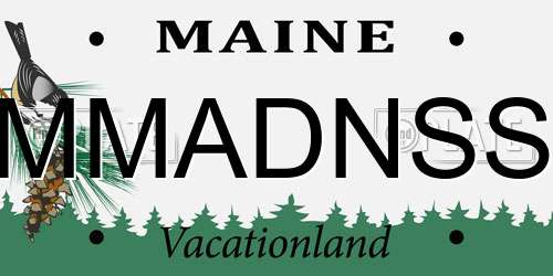 MMADNSS Maine License Plate