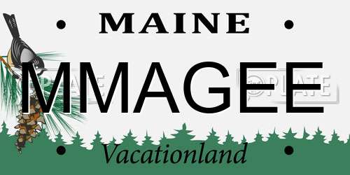 MMAGEE Maine License Plate