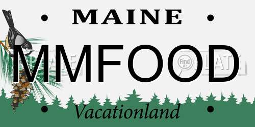 MMFOOD Maine License Plate