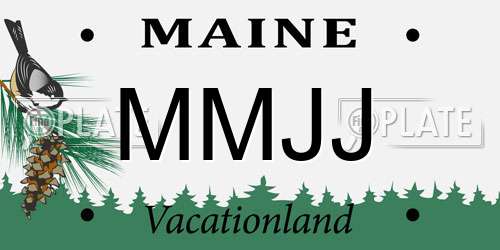 MMJJ Maine License Plate