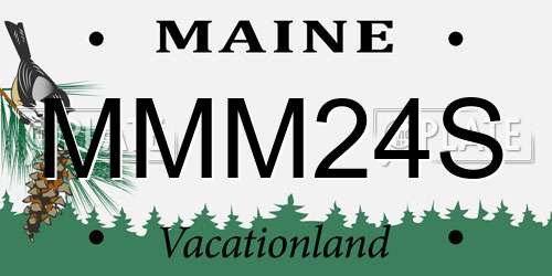 MMM24S Maine License Plate