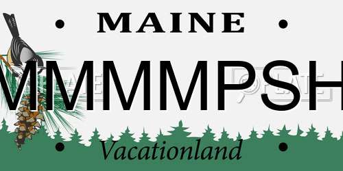 MMMMPSH Maine License Plate