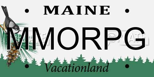 MMORPG Maine License Plate