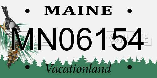 MN06154 Maine License Plate