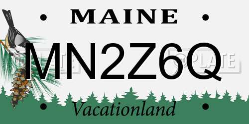 MN2Z6Q Maine License Plate