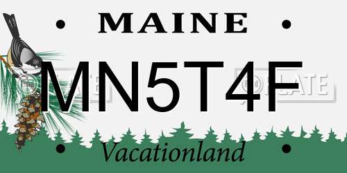 MN5T4F Maine License Plate