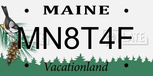 MN8T4F Maine License Plate