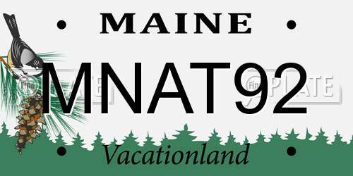 MNAT92 Maine License Plate
