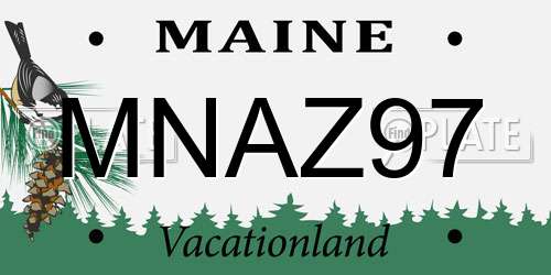 MNAZ97 Maine License Plate