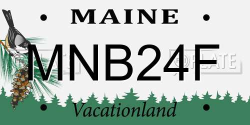 MNB24F Maine License Plate