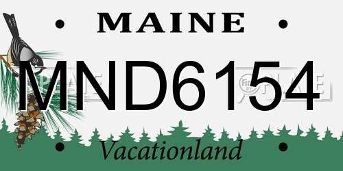 MND6154 Maine License Plate