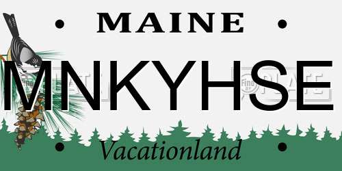 MNKYHSE Maine License Plate