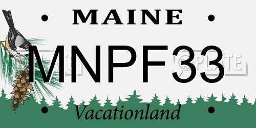 MNPF33 Maine License Plate