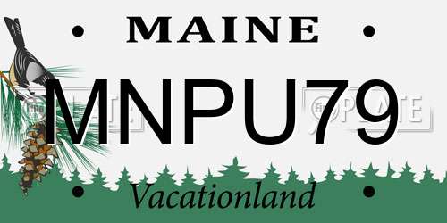 MNPU79 Maine License Plate
