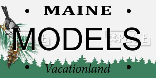 MODELS Maine License Plate