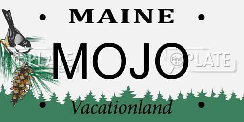 MOJO Maine License Plate