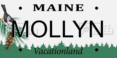 MOLLYN Maine License Plate